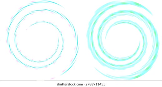 Vibrant tiffany curvy spray moving eddy surface with space for text in glowing white center. Volute torsion flow shiny bright celeste color curl gyration