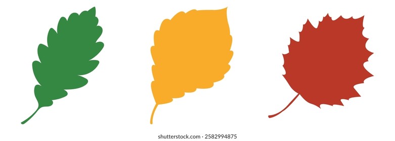 Vibrant Tree Leaves Vector Illustration  Transparent  Editable Design