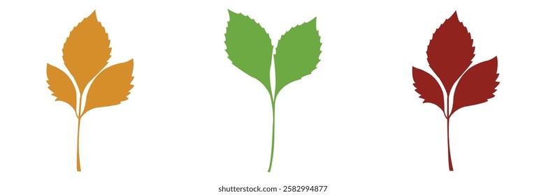 Vibrant Tree Leaves Vector Illustration  Transparent  Editable Design