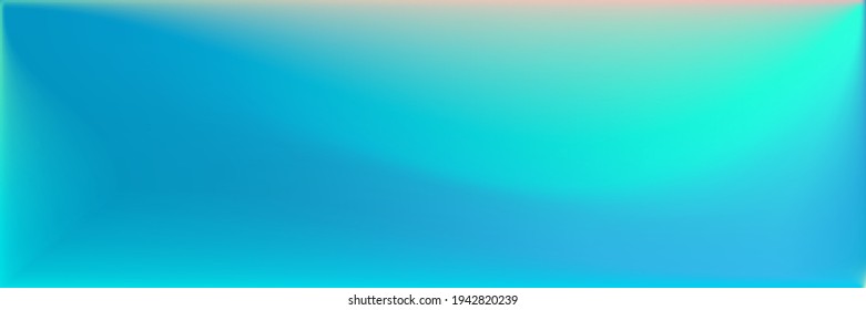 Vibrant Trendy Background. Indigo Rainbow Blue Smooth Surface Illustration. Natural Multicolor Wavy Gradient Mesh. Water Turquoise Wavy Gradient Mesh. Sea Blank Modern Design Backdrop.