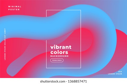 vibrant trendy background made with fluid shapes