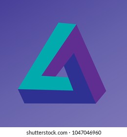 vibrant triangle 3d effect infinity