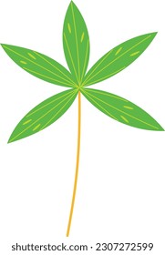 Vibrant Tropical Leaves Element Set