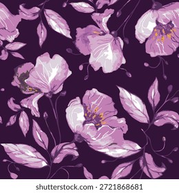 Vibrant Tropical Summer Floral Pattern for Fabric and Wallpaper