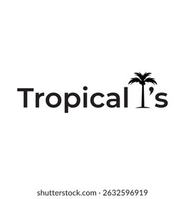 Vibrant Tropicalli's logo featuring tropical leaves, palm trees, and a sun icon, perfect for beachwear brands, tropical cafes, or resorts symbolizing fun, freshness, and exotic island vibes.
