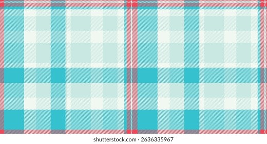 Vibrant turquoise and coral plaid pattern.  Perfect for textile design, website backgrounds, or crafting projects.  This cheerful, summery design evokes feelings of freshness and optimism.