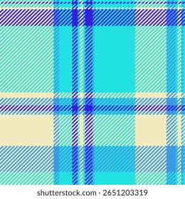 Vibrant turquoise and cream plaid pattern. Perfect for textile design, fashion, websites, or packaging.  This cheerful, summery design evokes feelings of freshness and optimism.