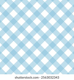 A vibrant turquoise gingham checkered pattern with crisscrossing diagonal lines, perfect for textiles, wallpapers, or digital designs