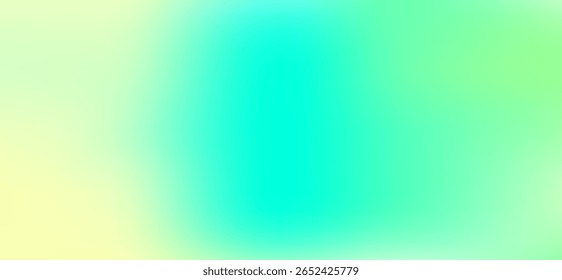 Turquesa vibrante e fundo pastel verde gradiente com transições suaves suaves. Textura abstrata mínima perfeita para o verão, tropical ou temas da natureza.
