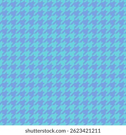 Vibrant turquoise and periwinkle houndstooth pattern.  Perfect for fashion, textile, or web design projects.