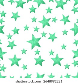  Vibrant turquoise star pattern on white background. Perfect for festive designs, kids decor, or party prints. Whimsical, seamless, and eye-catching-great for creative seasonal projects.
