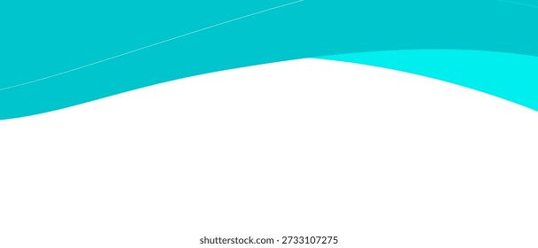 Fundo de onda turquesa vibrante com espaço branco para marketing, apresentações e cabeçalhos da Web