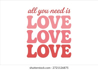 Un diseño vibrante y edificante con el mensaje repetido de "amor" en varios tonos.