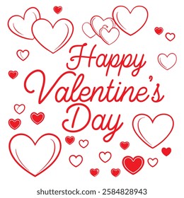 vibrant valentines day greeting card design eps
