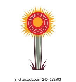 Vibrant vector art featuring a variety of cacti, showcasing desert charm in vibrant hues and intricate details.