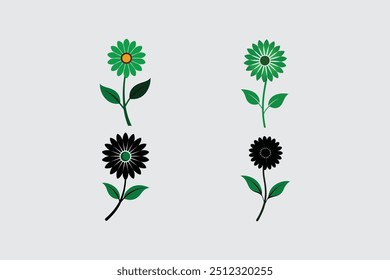 A vibrant vector artwork featuring the African Daisy Soprano flower, ideal for digital products and graphic design projects. This high-quality file is perfect for creative uses.