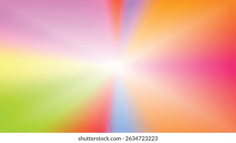 Vibrant Vector Burst of Color Abstract Background Design with Radial Gradient Effect