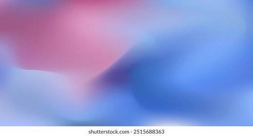 Vetor vibrante calmo azul claro claro e rosa ondulado malha gradiente fundo. Abstrato brilhante ultramarino e rosa fluido aquarela digital para design de banner de negócios, conceito de céu por do sol, cartaz líquido