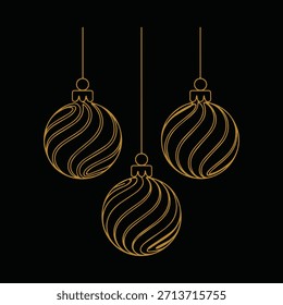 Vibrant vector Christmas ornaments set with festive patterns: stripes, stars, snowflakes. Holiday bauble collection for seasonal designs.