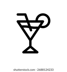 Lebendige Vektorgrafik eines Cocktails, perfekt für Party- und Bardesigns
