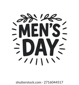Un diseño de Vector vibrante que celebra el día del hombre, con una tipografía atrevida y una paleta de colores dinámica adecuada para diversas aplicaciones.