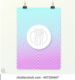 Vibrant Vector Design Layout Template on a Realistic Style Mock Up - please read layer names