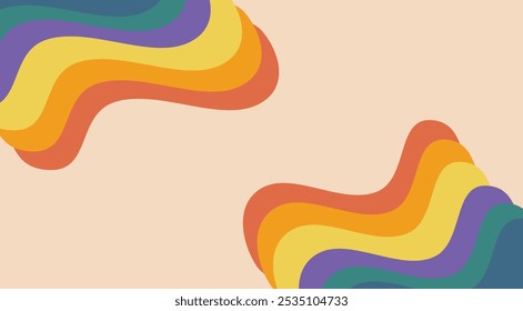 A vibrant vector design showcasing fluid wavy shapes in bright colors. This artwork can be edited and customized for various creative applications.