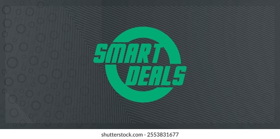 Vibrant vector design with "SMART DEALS" in bold, retro font. Dynamic background creates eye-catching, attention-grabbing look for sales, promotions, discount designs. Versatile for retail, e-commerce