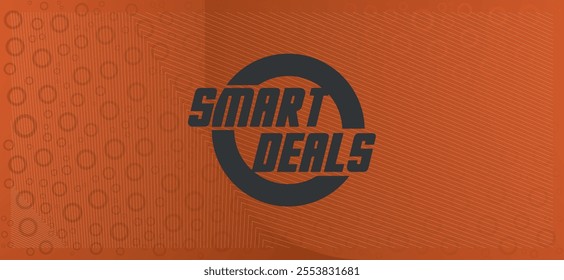 Vibrant vector design with "SMART DEALS" in bold, retro font. Dynamic background creates eye-catching, attention-grabbing look for sales, promotions, discount designs. Versatile for retail, e-commerce