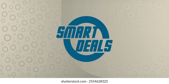 Vibrant vector design with "SMART DEALS" in bold, retro font. Dynamic background creates eye-catching, attention-grabbing look for sales, promotions, discount designs. Versatile for retail, e-commerce