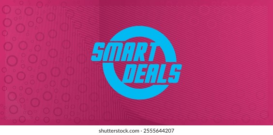 Vibrant vector design with "SMART DEALS" in bold, retro font. Dynamic background creates eye-catching, attention-grabbing look for sales, promotions, discount designs. Versatile for retail, e-commerce