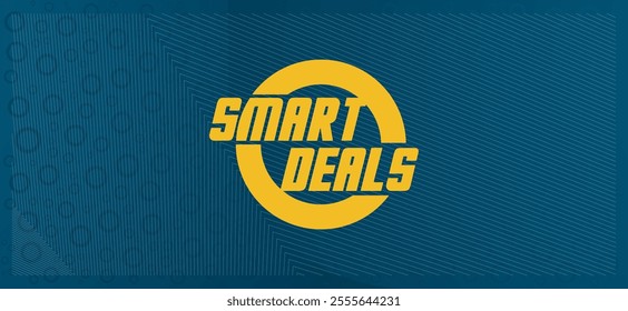 Vibrant vector design with "SMART DEALS" in bold, retro font. Dynamic background creates eye-catching, attention-grabbing look for sales, promotions, discount designs. Versatile for retail, e-commerce