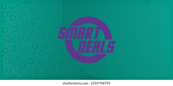 Vibrant vector design with "SMART DEALS" in bold, retro font. Dynamic background creates eye-catching, attention-grabbing look for sales, promotions, discount designs. Versatile for retail, e-commerce