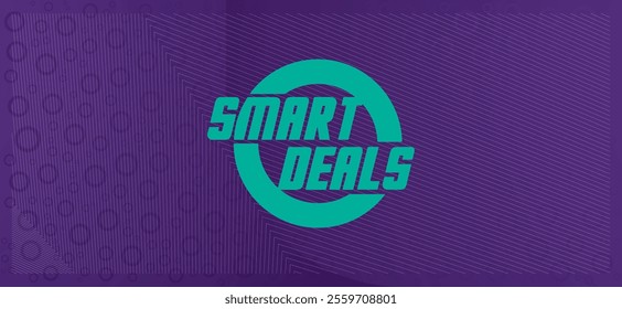 Vibrant vector design with "SMART DEALS" in bold, retro font. Dynamic background creates eye-catching, attention-grabbing look for sales, promotions, discount designs. Versatile for retail, e-commerce