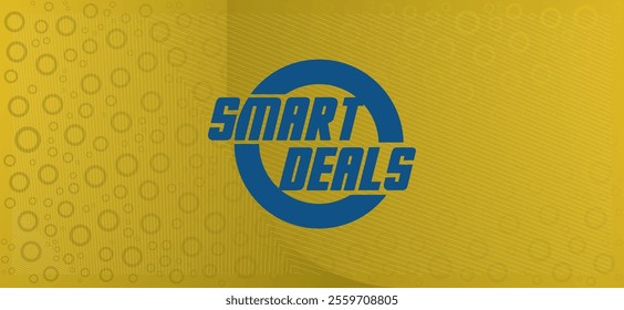 Vibrant vector design with "SMART DEALS" in bold, retro font. Dynamic background creates eye-catching, attention-grabbing look for sales, promotions, discount designs. Versatile for retail, e-commerce