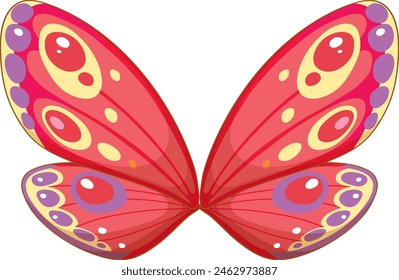 Vibrant vector design of stylized butterfly wings