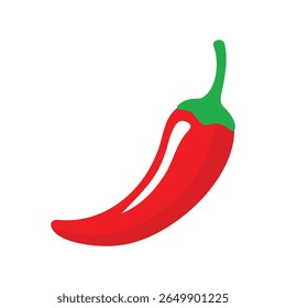 A vibrant vector EPS of a red chili pepper, perfect for culinary themes, food packaging, Mexican restaurants, and spicy ingredient designs.