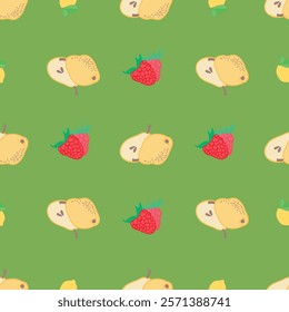 Vibrant Vector Fruit Repeat Pattern