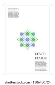 Vibrant Vector Geometric Cover Design with Gradient and Abstract Lines and Figures for your Business. Leaflet Design with Hologram, Gradient Effect for Dj Party.