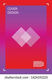 Vibrant Vector Geometric Cover Design with Gradient and Abstract Lines and Figures for your Business. Template Design with Hologram, Gradient Effect for Presentation.