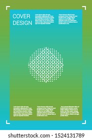 Vibrant Vector Geometric Cover Design with Gradient and Abstract Lines and Figures for your Business. Layout Design with Hologram, Gradient Effect for Dj Party.