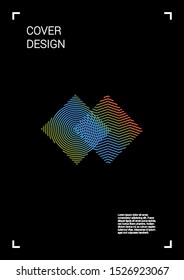 Vibrant Vector Geometric Cover Design with Gradient and Abstract Lines and Figures for your Business. Brochure Design with Hologram, Gradient Effect for Event.