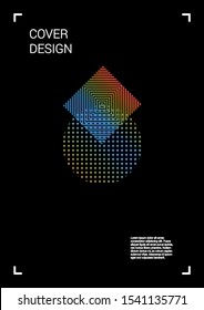 Vibrant Vector Geometric Cover Design with Gradient and Abstract Lines and Figures for your Business. Cover Design with Hologram, Gradient Effect for Event.