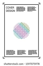 Vibrant Vector Geometric Cover Design with Gradient and Abstract Lines and Figures for your Business. Cover Design with Hologram, Gradient Effect for Electronic Festival.