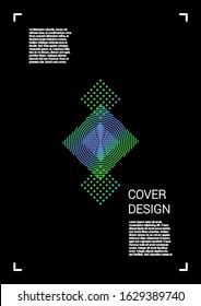 Vibrant Vector Geometric Cover Design with Gradient and Abstract Lines and Figures for your Business. Banner Design with Hologram, Gradient Effect for Performance.