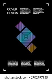 Vibrant Vector Geometric Cover Design with Gradient and Abstract Lines and Figures for your Business. Booklet Design with Hologram, Gradient Effect for Presentation.