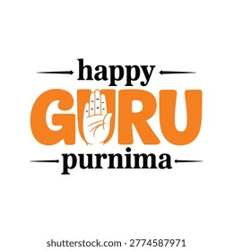 Vibrant vector graphic celebrating Guru Purnima, a significant Indian festival honoring teachers and gurus.