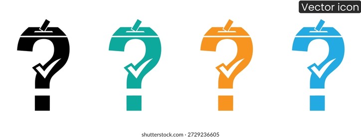 Iconos vectoriales vibrantes que representan manos que emiten votos en urnas en múltiples colores, simbolizando la democracia y el compromiso cívico