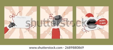 A vibrant vector illustration celebrating Christmas featuring handwritten notes, festive decorations, and expressive holiday elements.