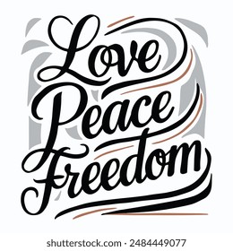 A vibrant vector illustration celebrating love, peace, and freedom. Ideal for uplifting and joyful designs.